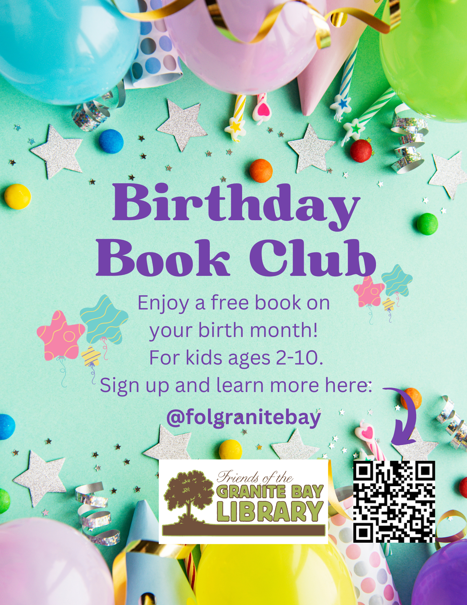 Birthday Book Club Last day to join for 2023-2024 school year is is  Tuesday, Oct. 31st